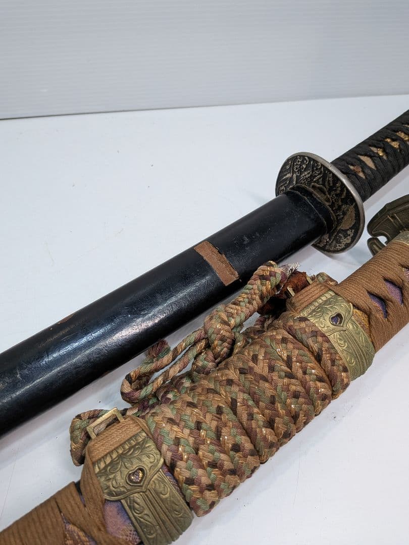 P023 ​模造刀 2本セット 鉄製 太刀 打刀 日本刀 美術刀 ディスプレイ用