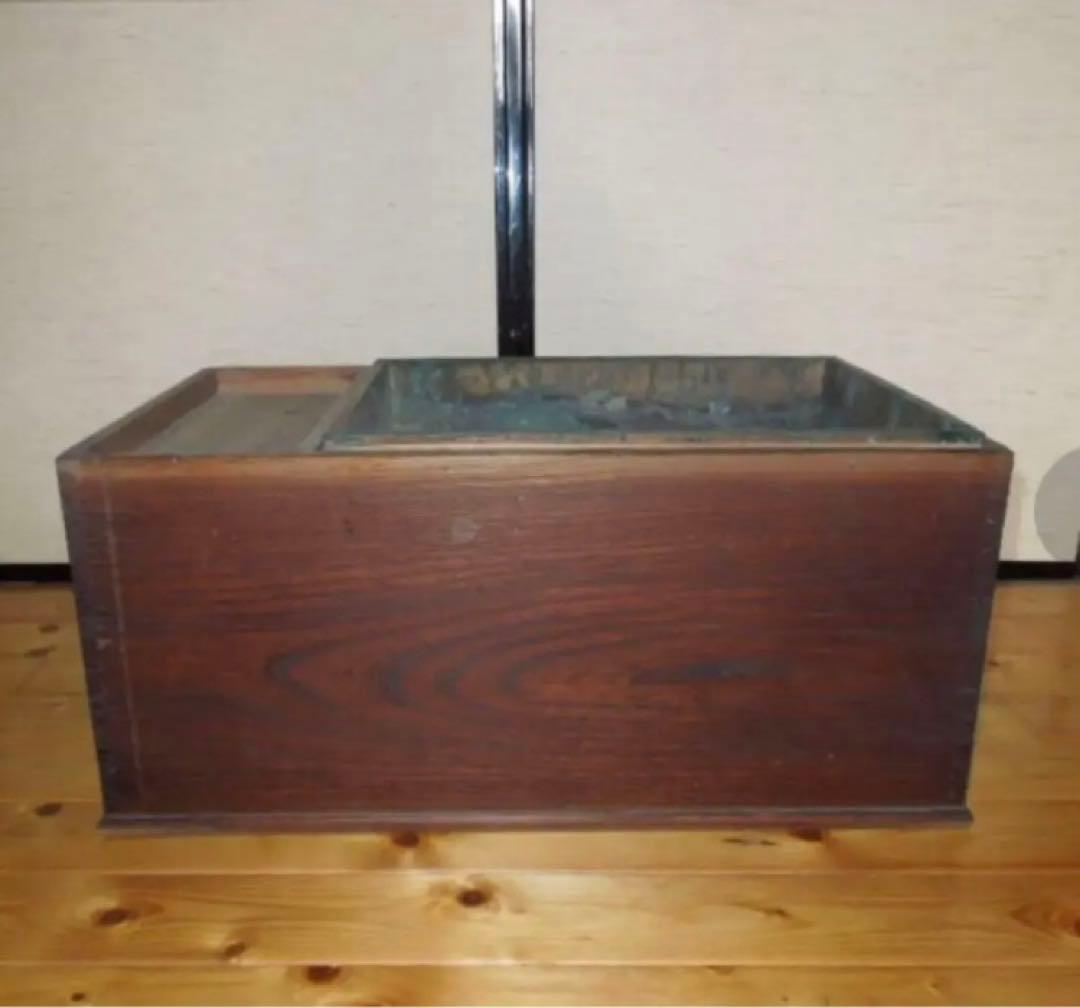 長火鉢 大 引出付 手焙り アンティーク レトロ