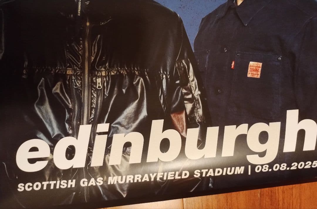 超貴重 オアシス Live25 再結成ツアー8/8 EDINBURGH ポスター