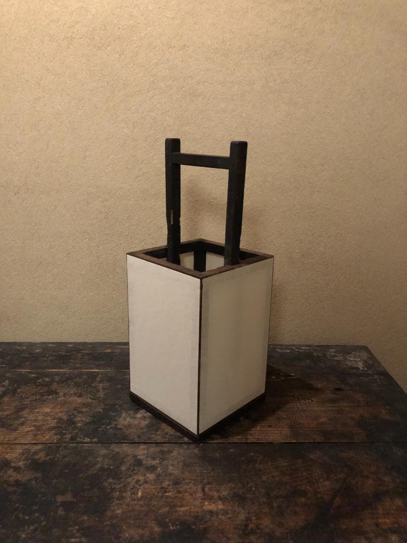 明治時代　行燈　手持ち　持ち手付　アンティーク　骨董品