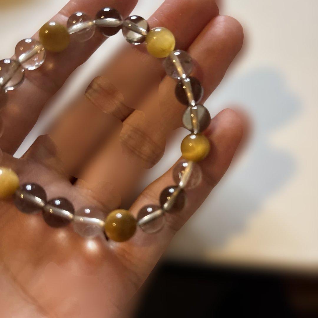 スモーキークオーツとゴールドタイガーアイと水晶！ズーンとくる！