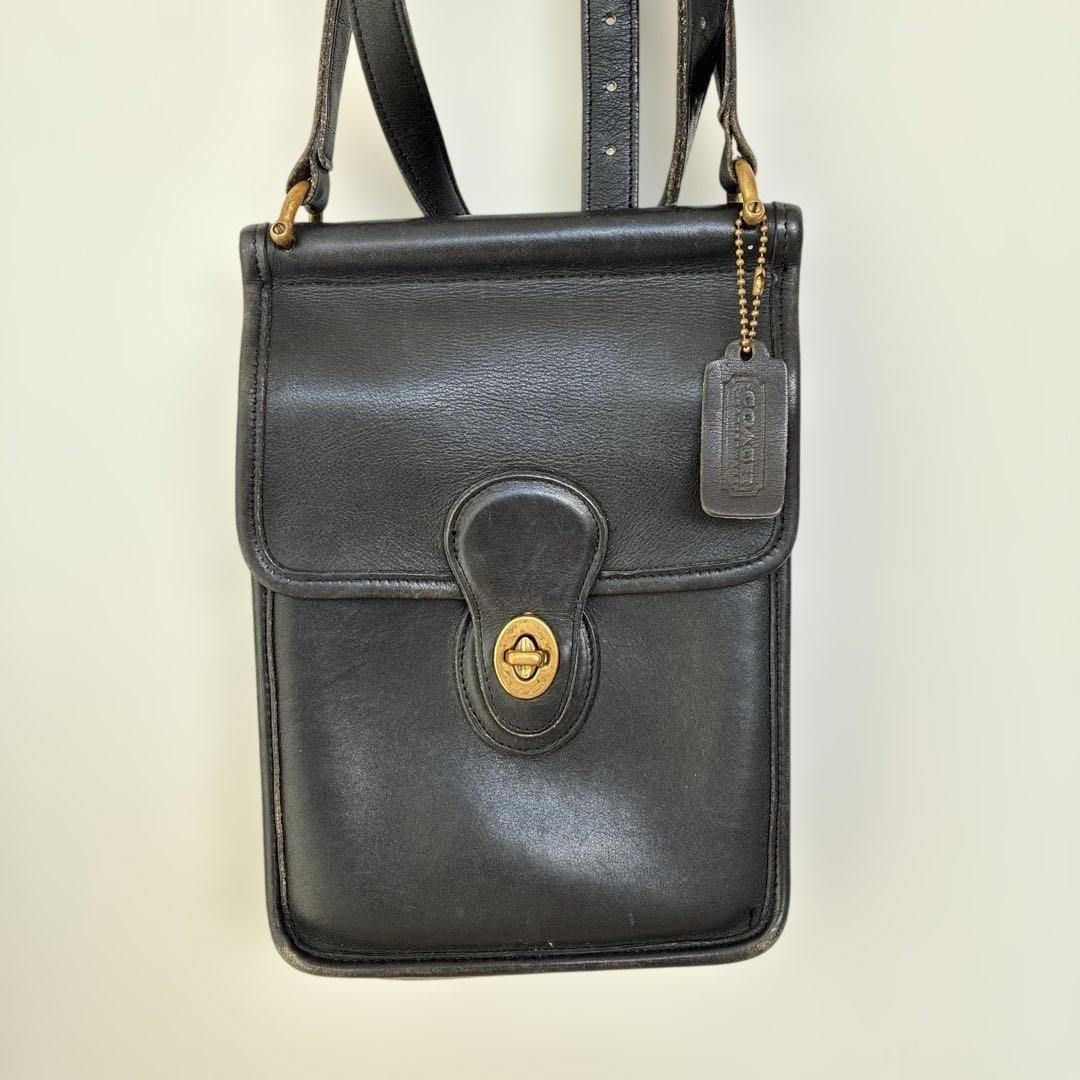 COACH　オールドコーチ　ショルダーバッグ　ブラック　ターンロック