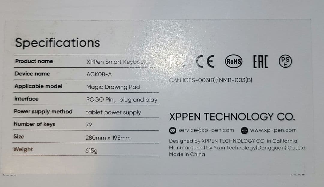 XP-Pen Smart Keyboard Magic Drawing Pad用