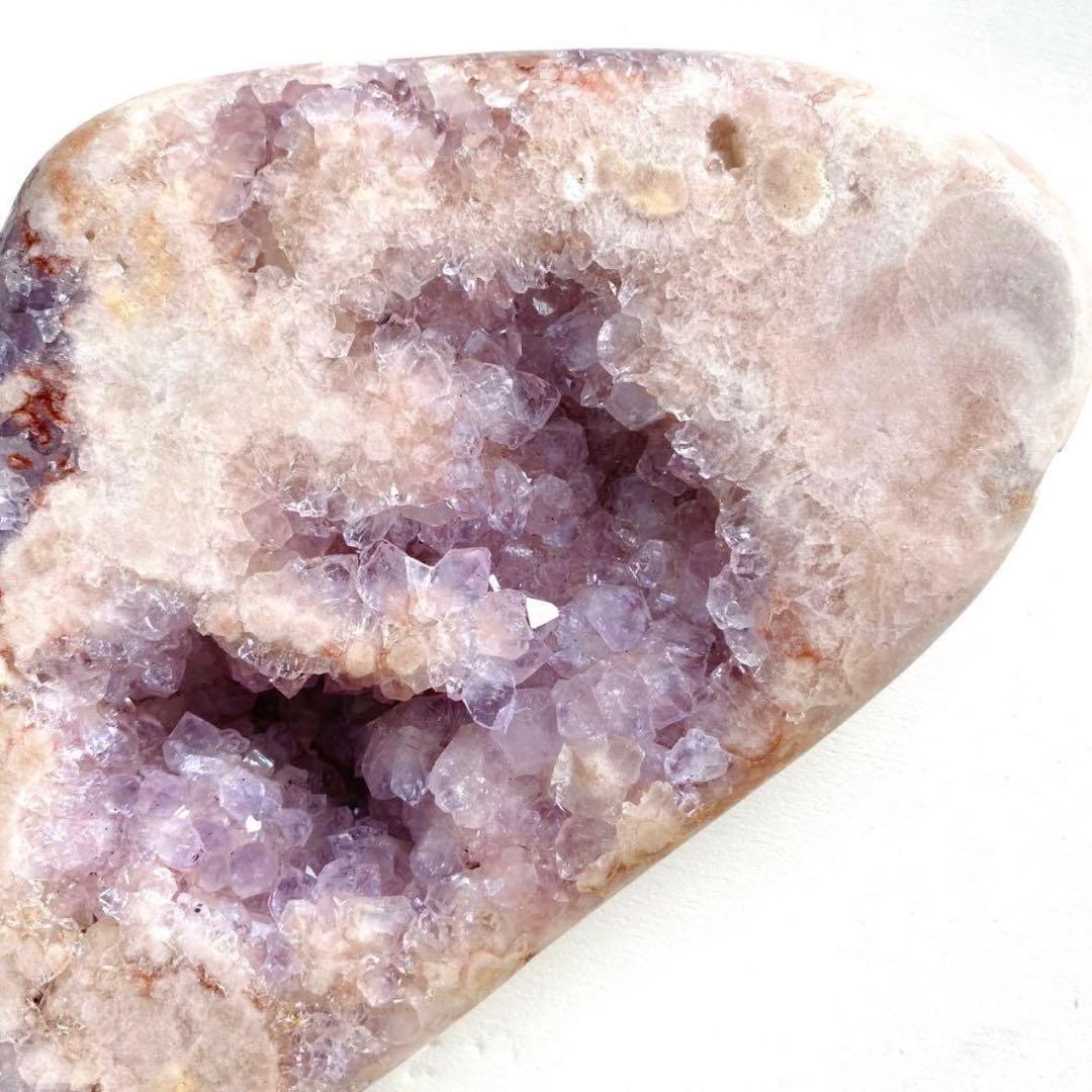 【 特大 ピンクアメジスト キュート 原石 プレート 約1.1kg