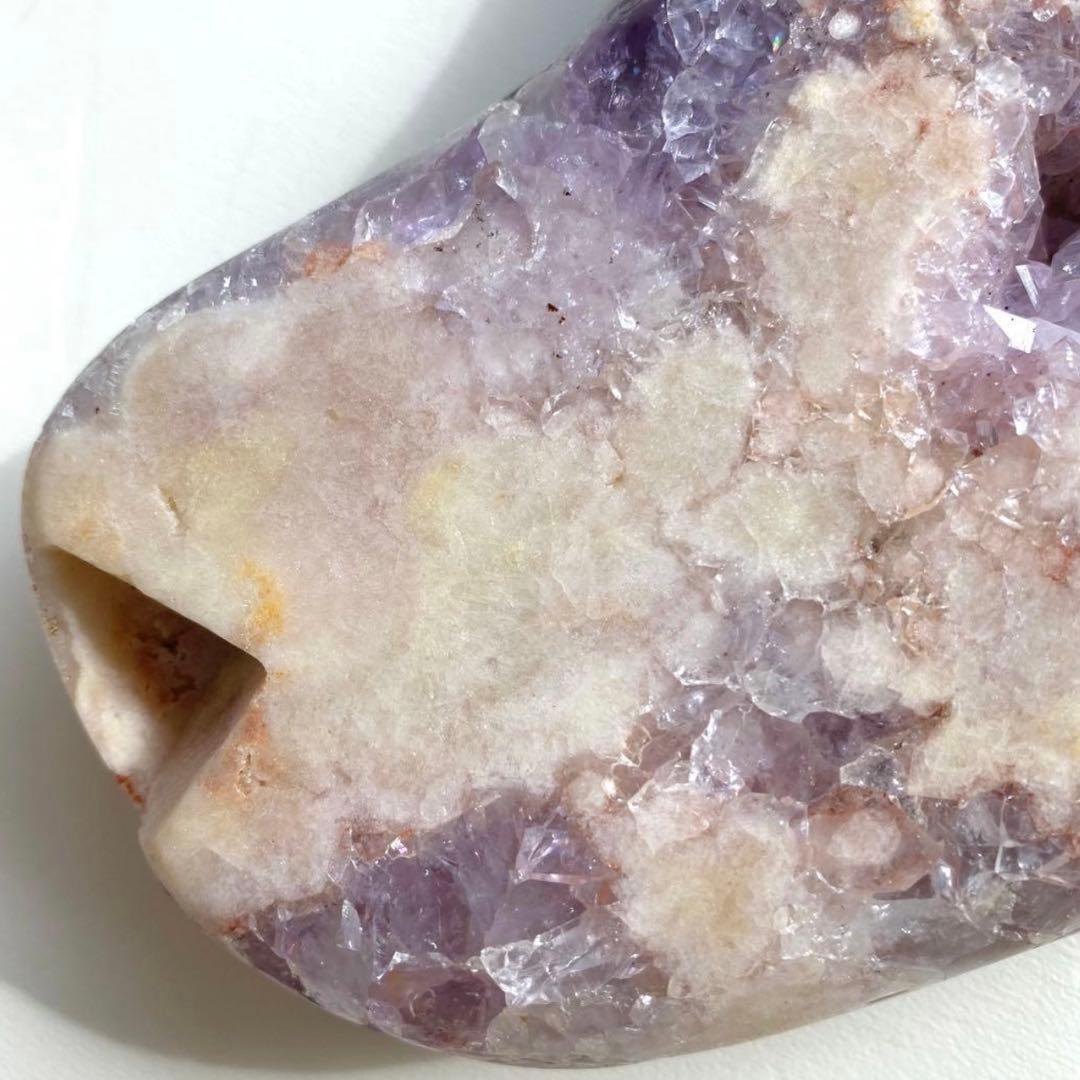 【 特大 ピンクアメジスト キュート 原石 プレート 約1.1kg