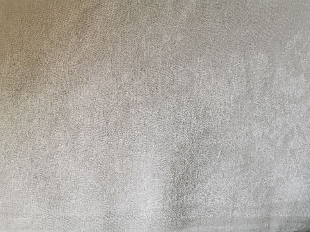 アンティーク ビーダーマイヤー トワルドジュイ 日常美 花文字刺繍ダマスクリネン