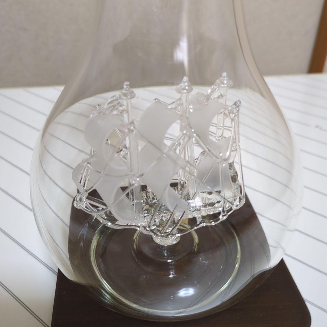 ガラス工芸品　スペイン製 ボトルシップ デキャンタ （帆船）箱付き