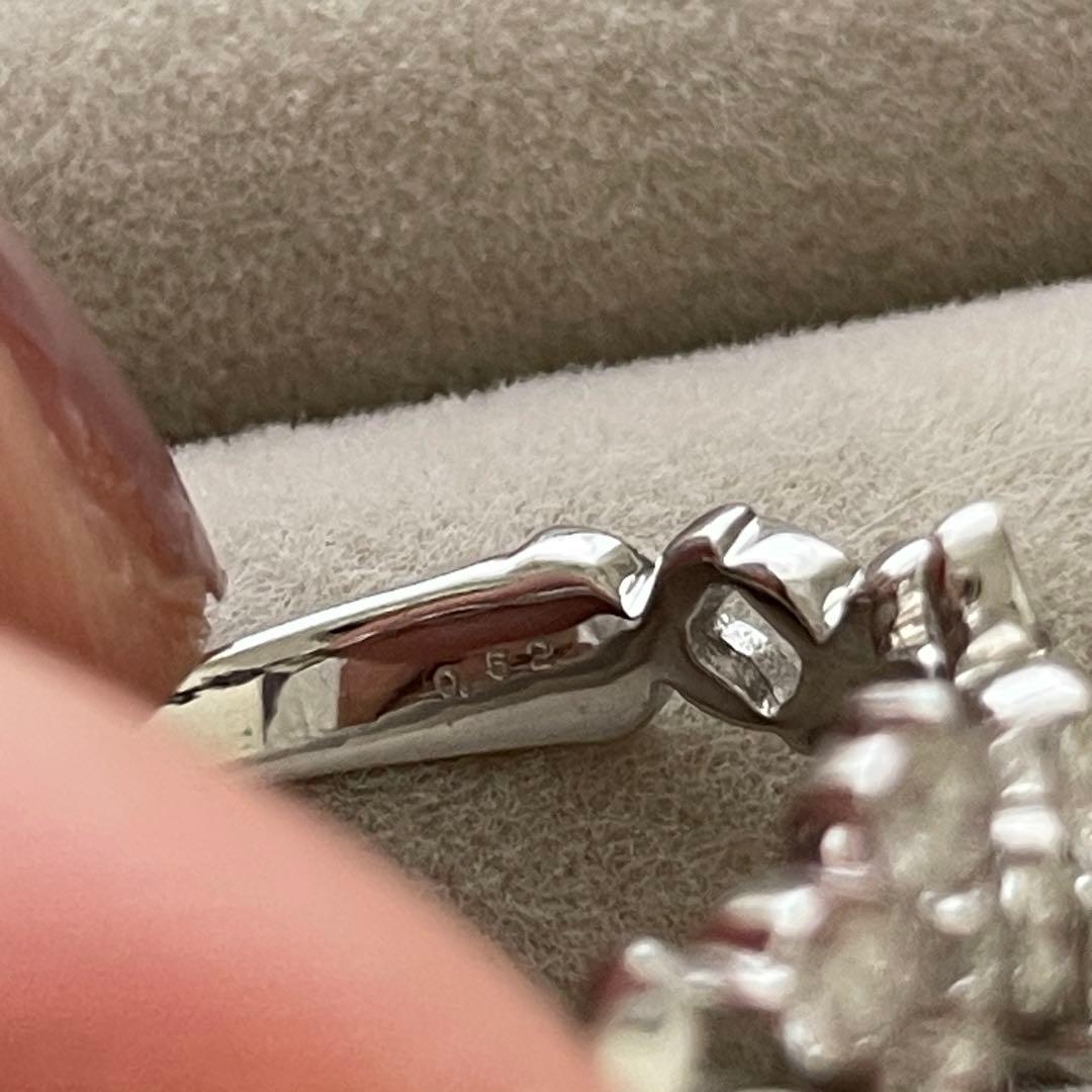 #13号♡K18WG♡0.52ct四葉モチーフリング