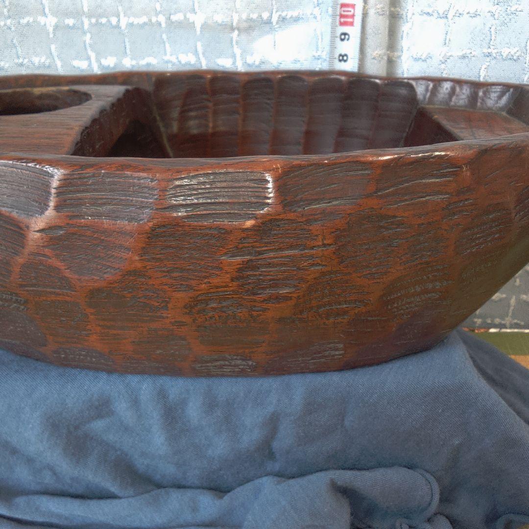 一刀彫？ 花生け？ 骨董 美術 アンティーク