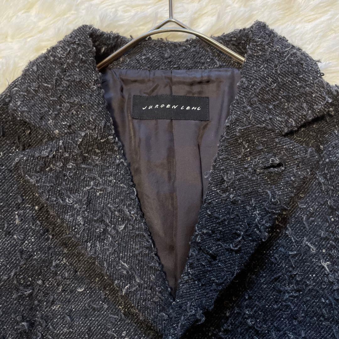 美品//ヨーガンレール ツイード ウールリネン チェスターコート 2WAYＬ