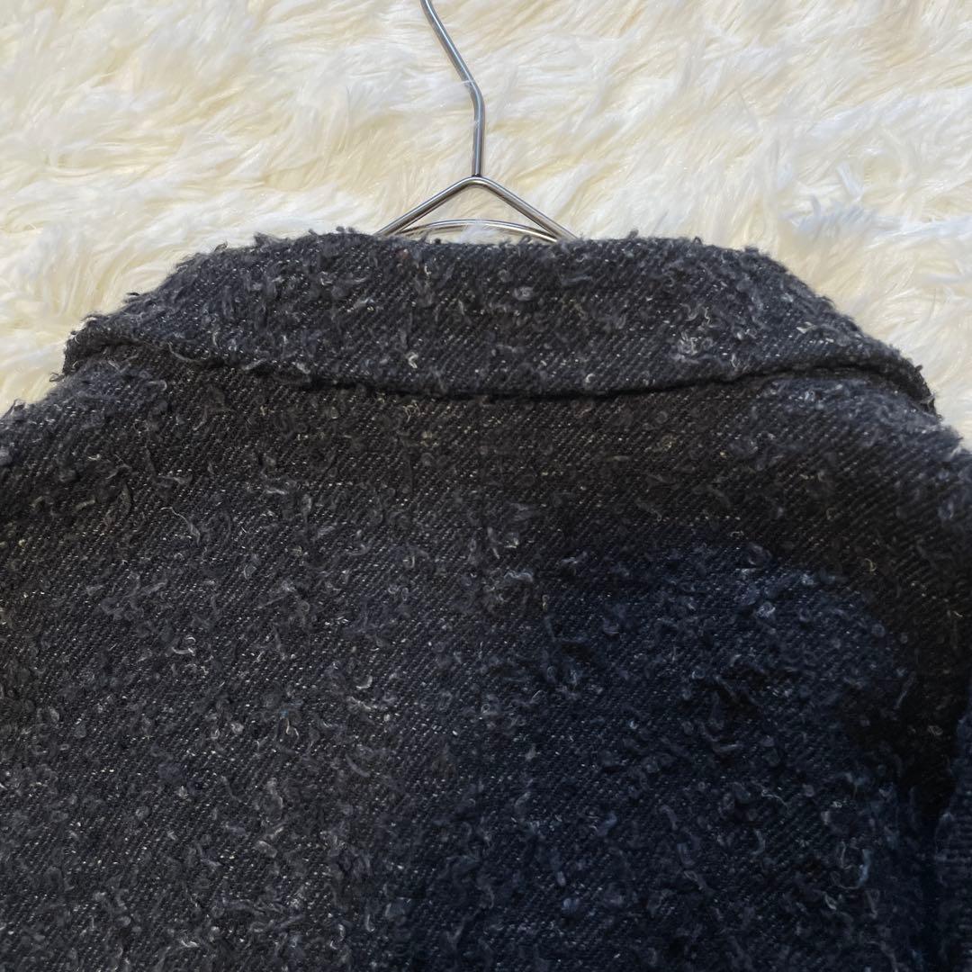 美品//ヨーガンレール ツイード ウールリネン チェスターコート 2WAYＬ