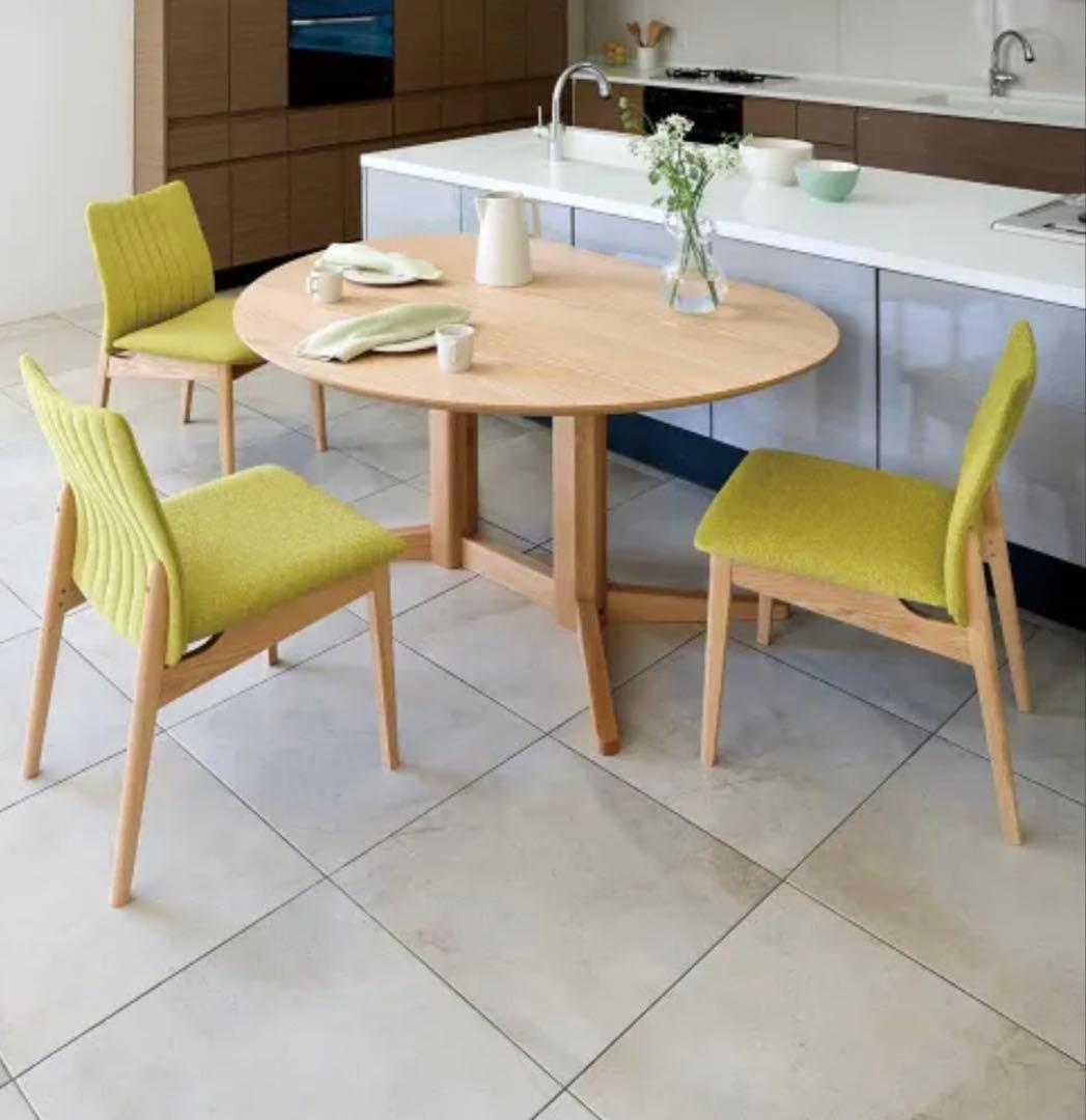 豆型テーブルは160cm ナチュラル