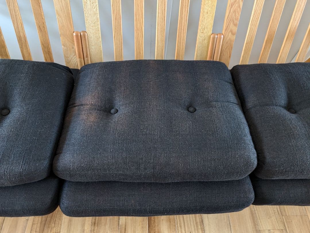 マルニ60 フレームチェア・オーク（ナチュラル）・3シーター・ファブリック