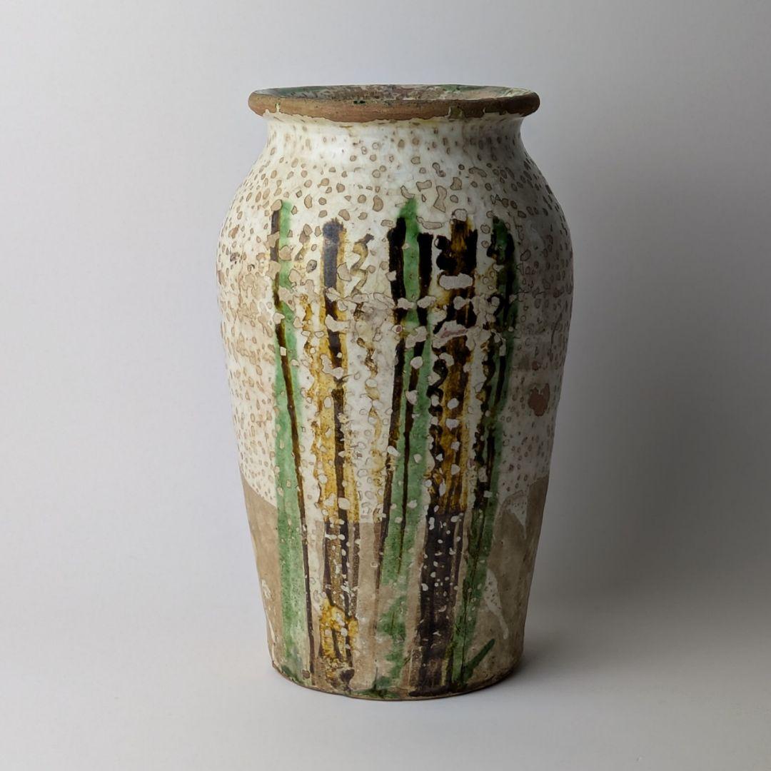 イタリア 三彩壺 骨董 古陶磁 19世紀