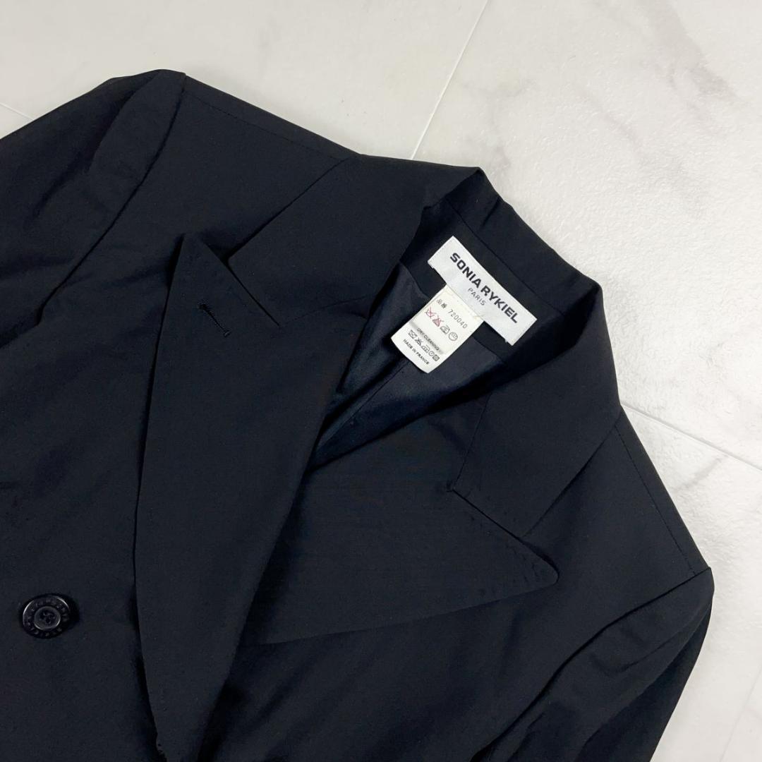 美品 ソニアリキエル ダブルボタンジャケット ブラック サイズ36*CD1327