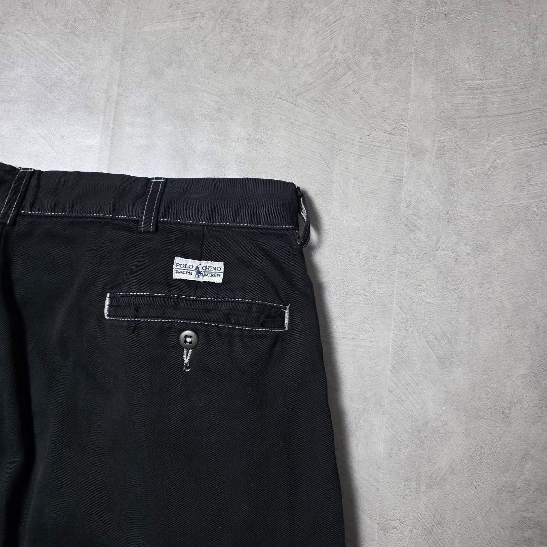 90sPoloByRalphLaurenラルフローレン黒染めANDREWポロチノ