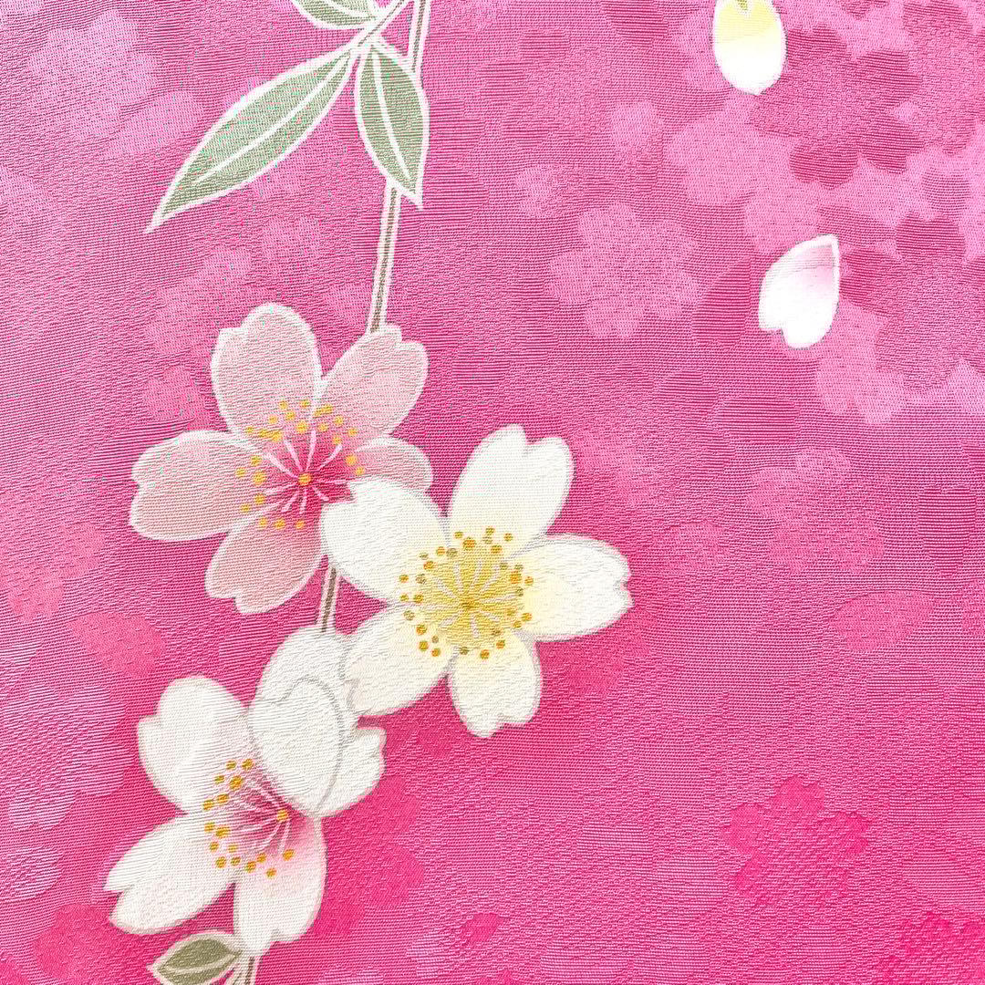 ⭐︎K0812 美品 正絹 振袖 レンタル店放出品 ガード加工 花柄 ピンク 9号