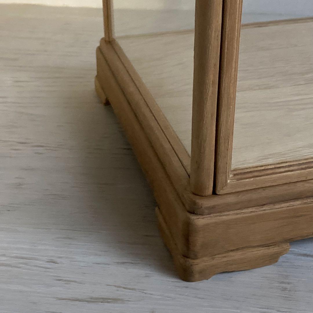 古い木製 ガラスケース 2段 ショーケース 展示ケース 店舗什器