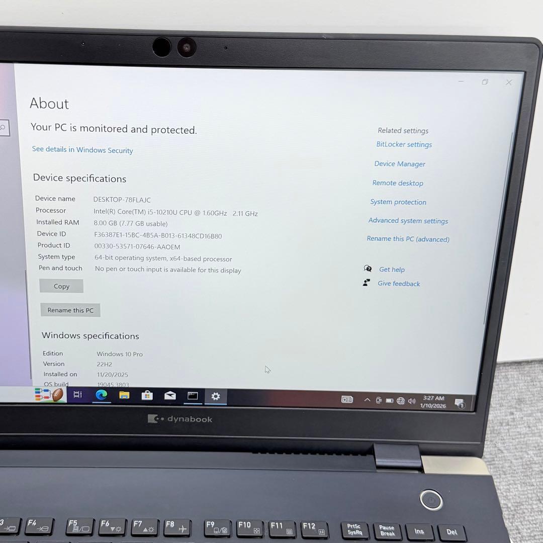 【美品】Dynabook G83/FR｜Core i5｜8GB｜SSD 256G