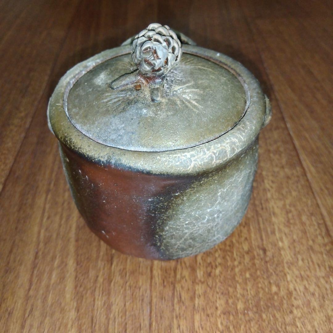 宝瓶 備前陶苑 陶器製 松の実 急須 木箱付き 共箱付き 松ぼっくり 備前焼