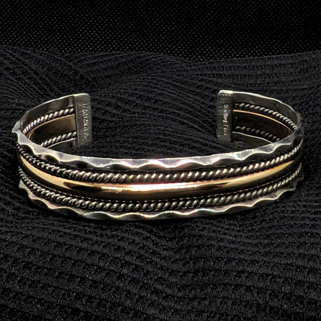 【極美品】Navajo Tahe バングル／12K GF×SV925／即日発送