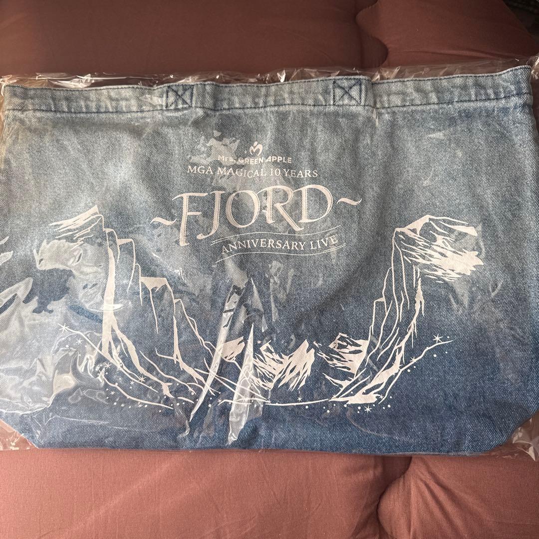 新品未開封 FJORD ミセスグリーンアップル デニム　トートバッグ　フィヨルド