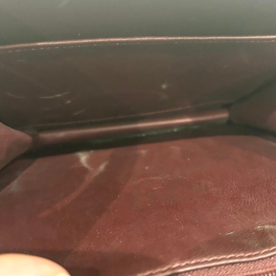 モラビト ワンショルダーバッグ レザー ボルドー ハンドバッグ ゴールド金具