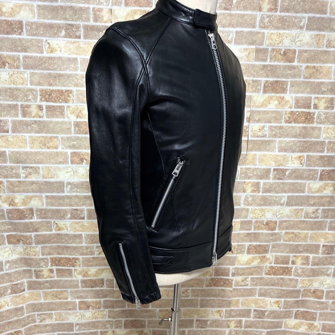 極美品　ジャックローズ　シングルライダースジャケット　ラムレザー　S