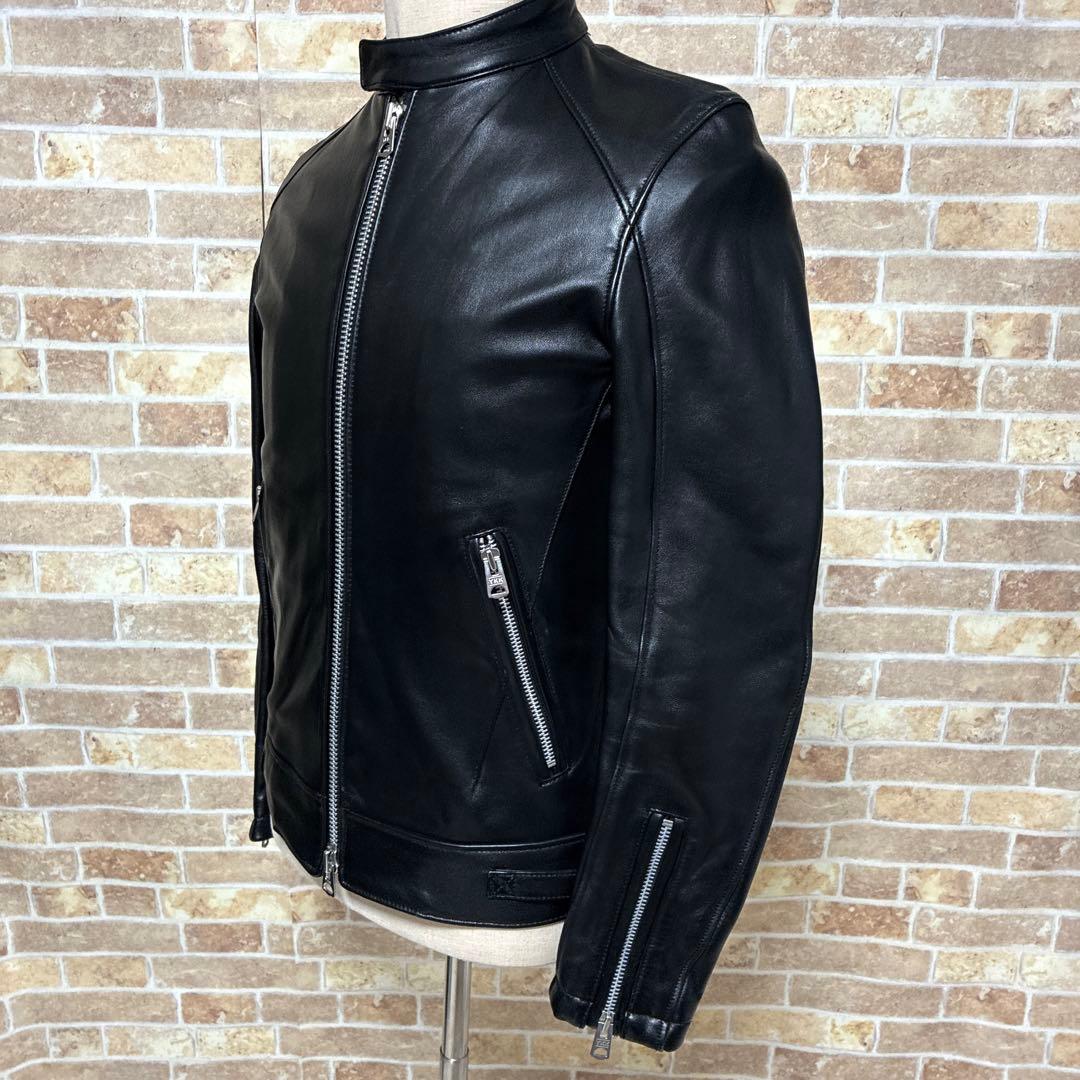 極美品　ジャックローズ　シングルライダースジャケット　ラムレザー　S