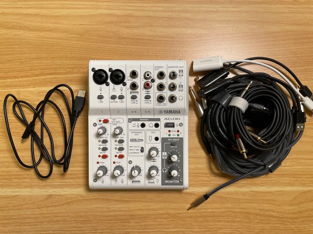 YAMAHA AG06 オーディオインターフェイス ケーブル付き