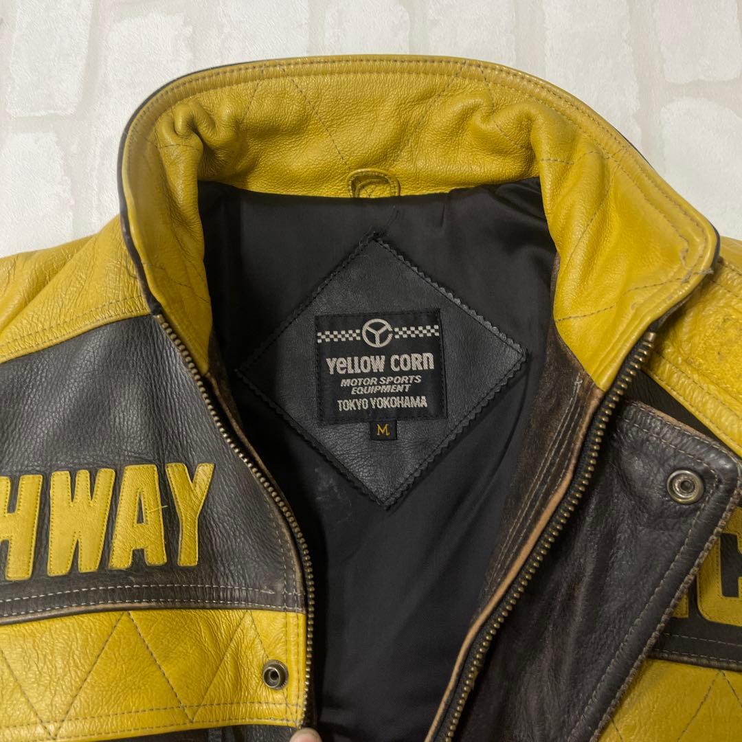 イエロー コーン YeLLOW CORn 牛革 レザー ライダース ジャケット