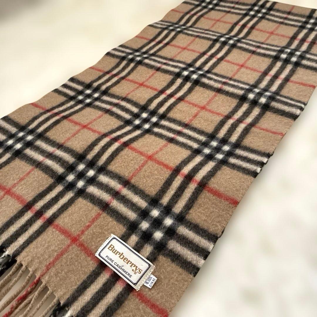 【美品】Burberrys バーバリー　ノバチェック カシミヤ100% マフラー