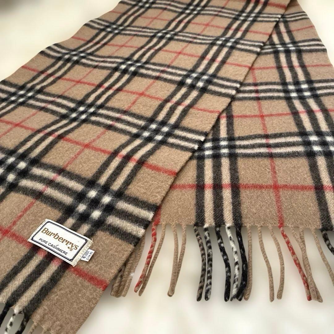 【美品】Burberrys バーバリー　ノバチェック カシミヤ100% マフラー