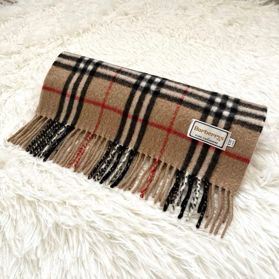 【美品】Burberrys バーバリー　ノバチェック カシミヤ100% マフラー