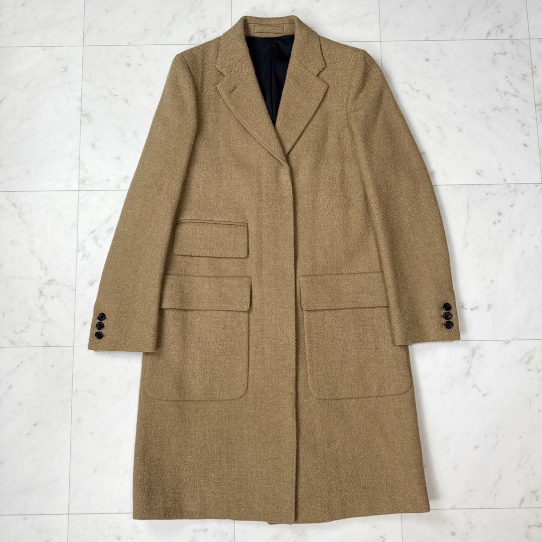 マーガレットハウエル×ハリスツイード ウールチェスターコート ベージュ サイズ1