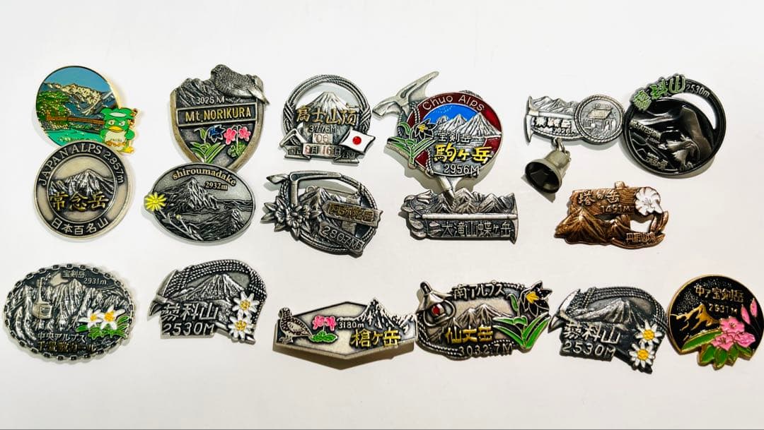 登山バッジ 山バッジ 34個セット