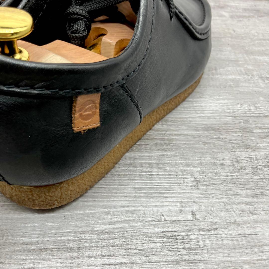 631【未使用級/極美品】Clarksワラビー 黒　レザー　UK7G（US8）