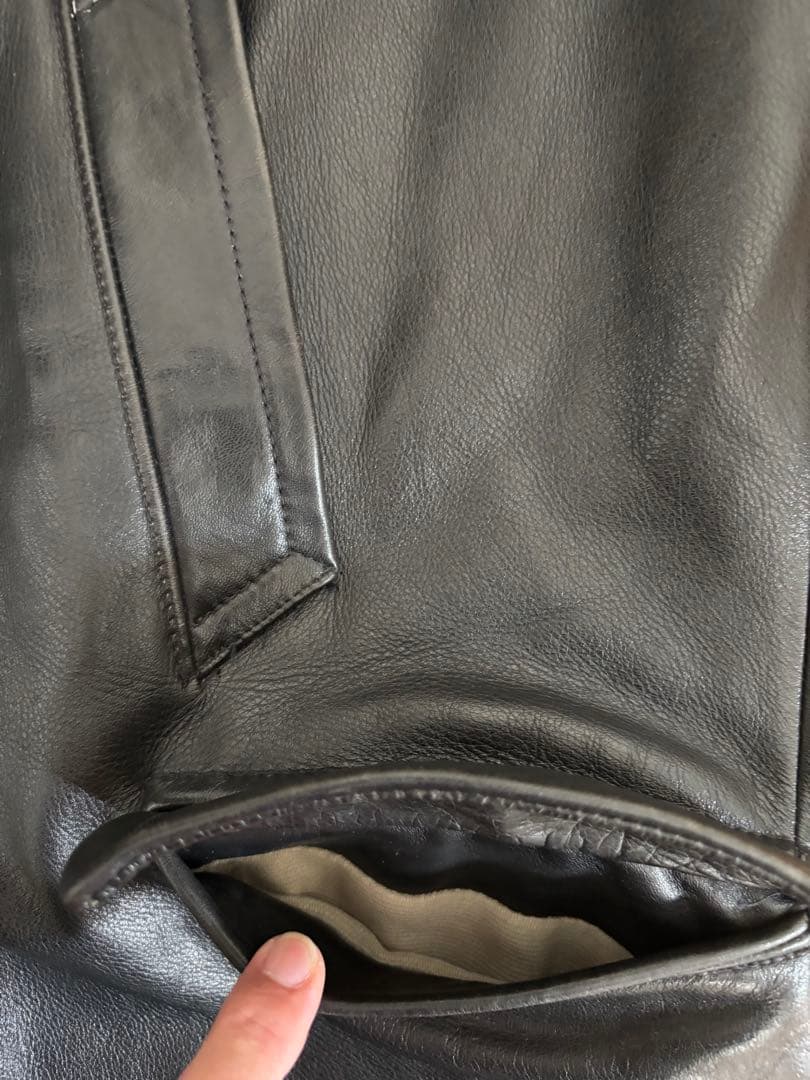 コルビジェジャケット　50〜60Sレザー ダブルブレスト　ユーロビンテージ　黒