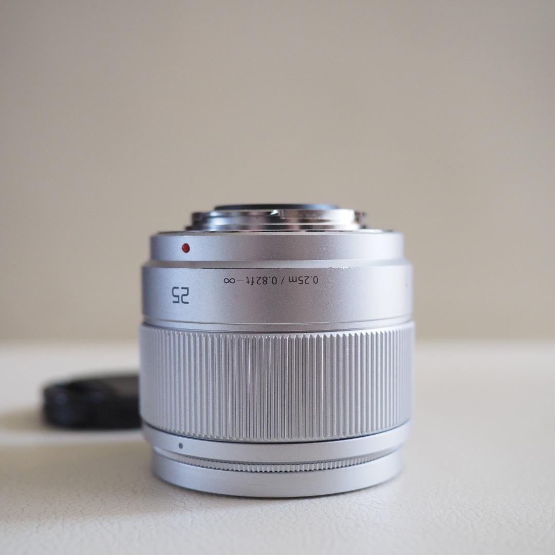 訳ありLUMIX G 25mm / F1.7 ASPH. H-H025シルバー