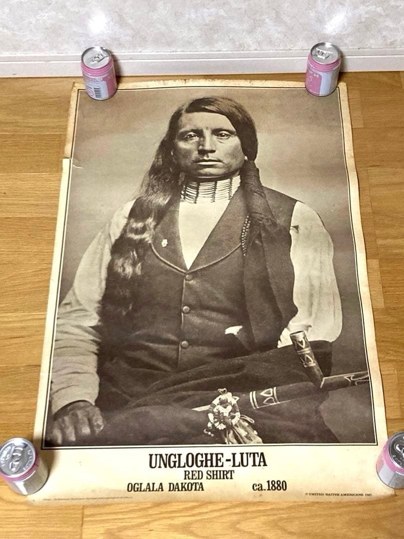 ビンテージ ネイティブアメリカン オグラララコタ インディアン ポスター 当時物