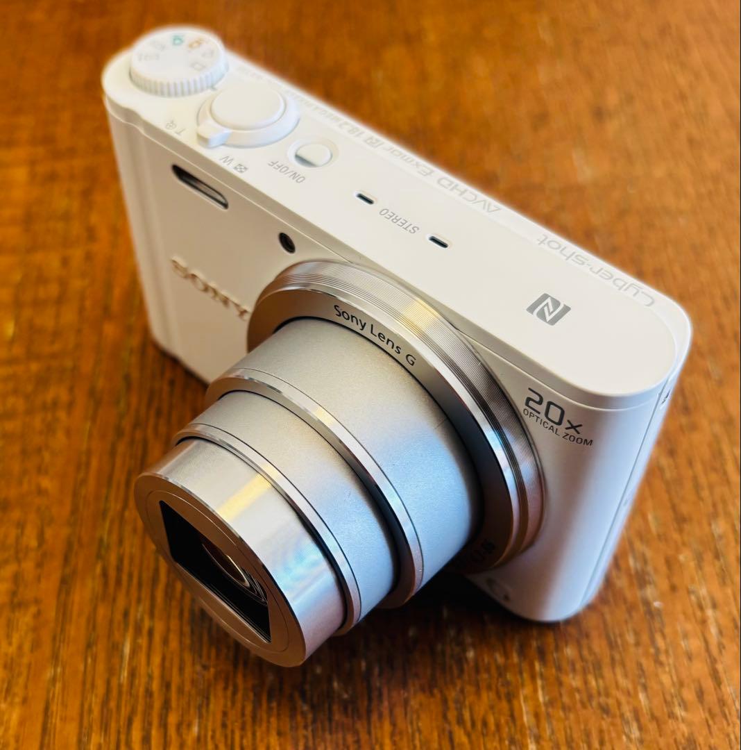 【美品 動作確認済】SONYソニーサイバーショットDSC-WX350ホワイト