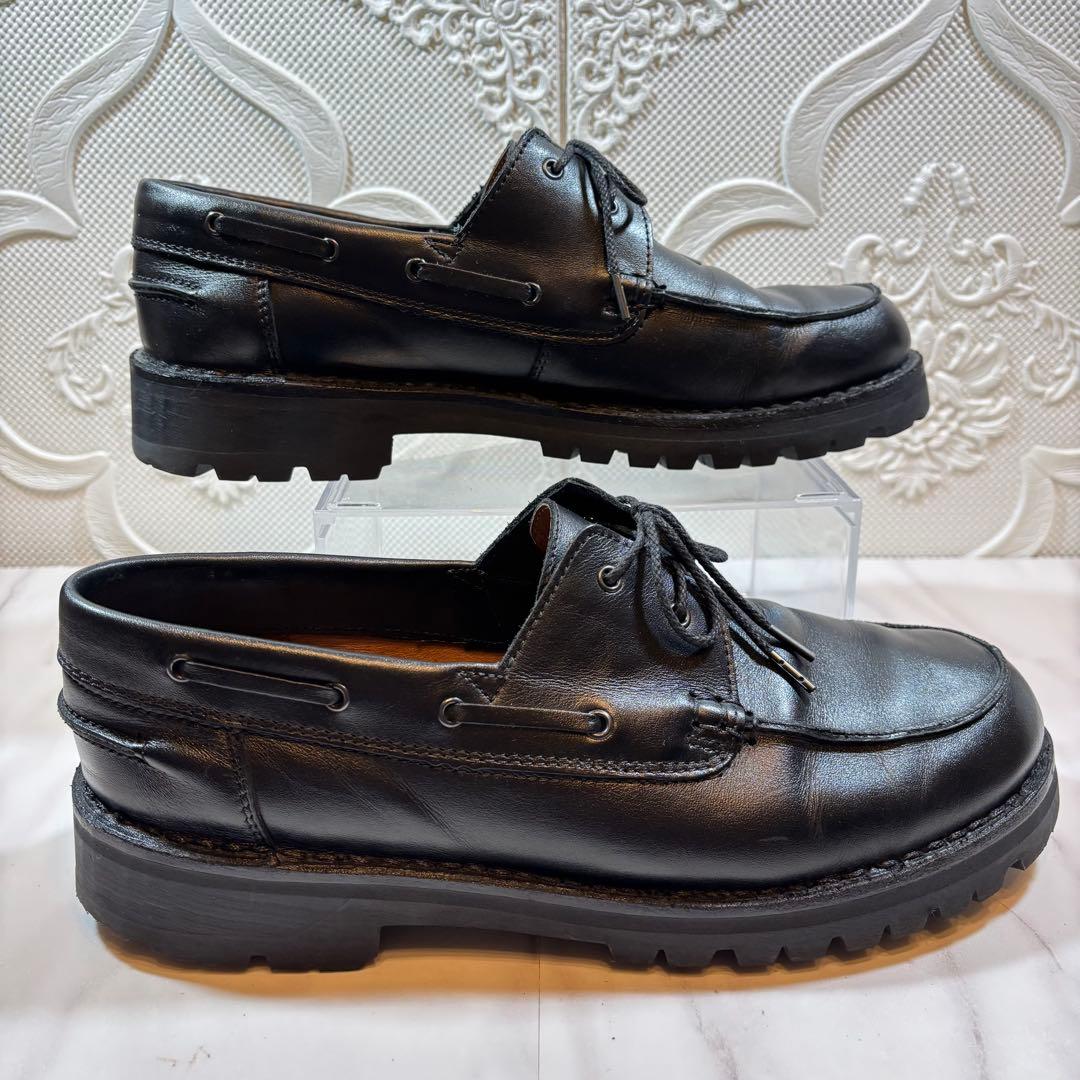 美品　リプロダクション オブ ファウンド　レザー　デッキシューズ　ラバーソール