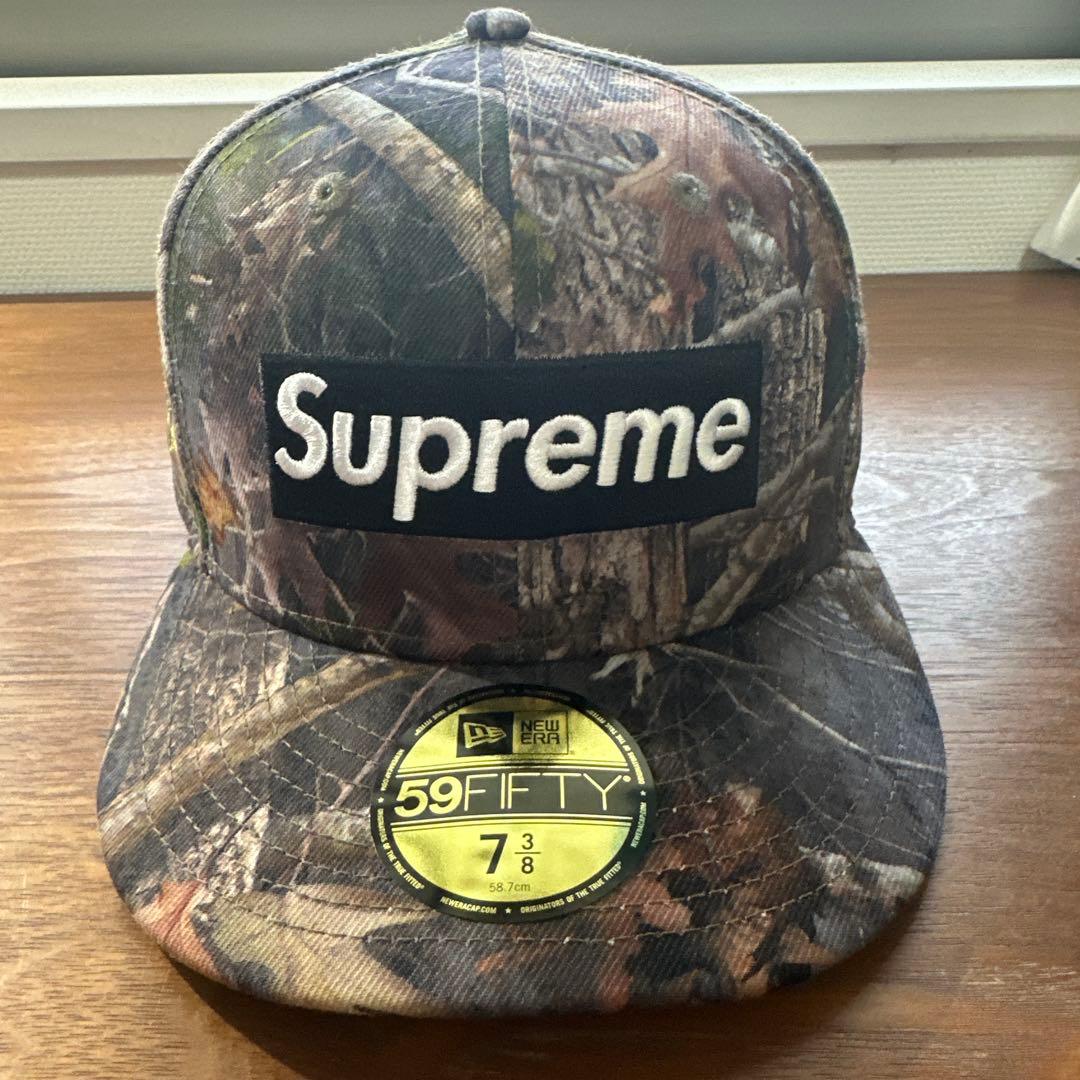 Supreme BoxLogo NewEra 7 3/8 リアルツリー 25SS