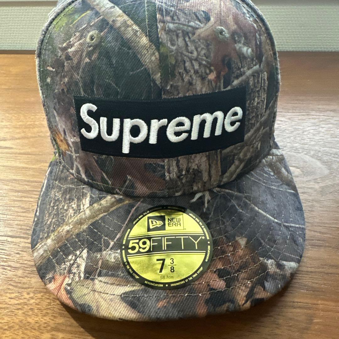 Supreme BoxLogo NewEra 7 3/8 リアルツリー 25SS
