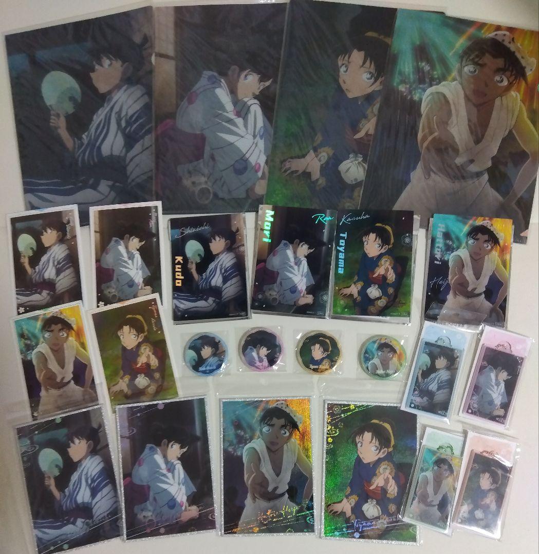 名探偵コナン　缶バッジ　新一　蘭　平次　和葉　夏祭り　夏祭　カード　色紙