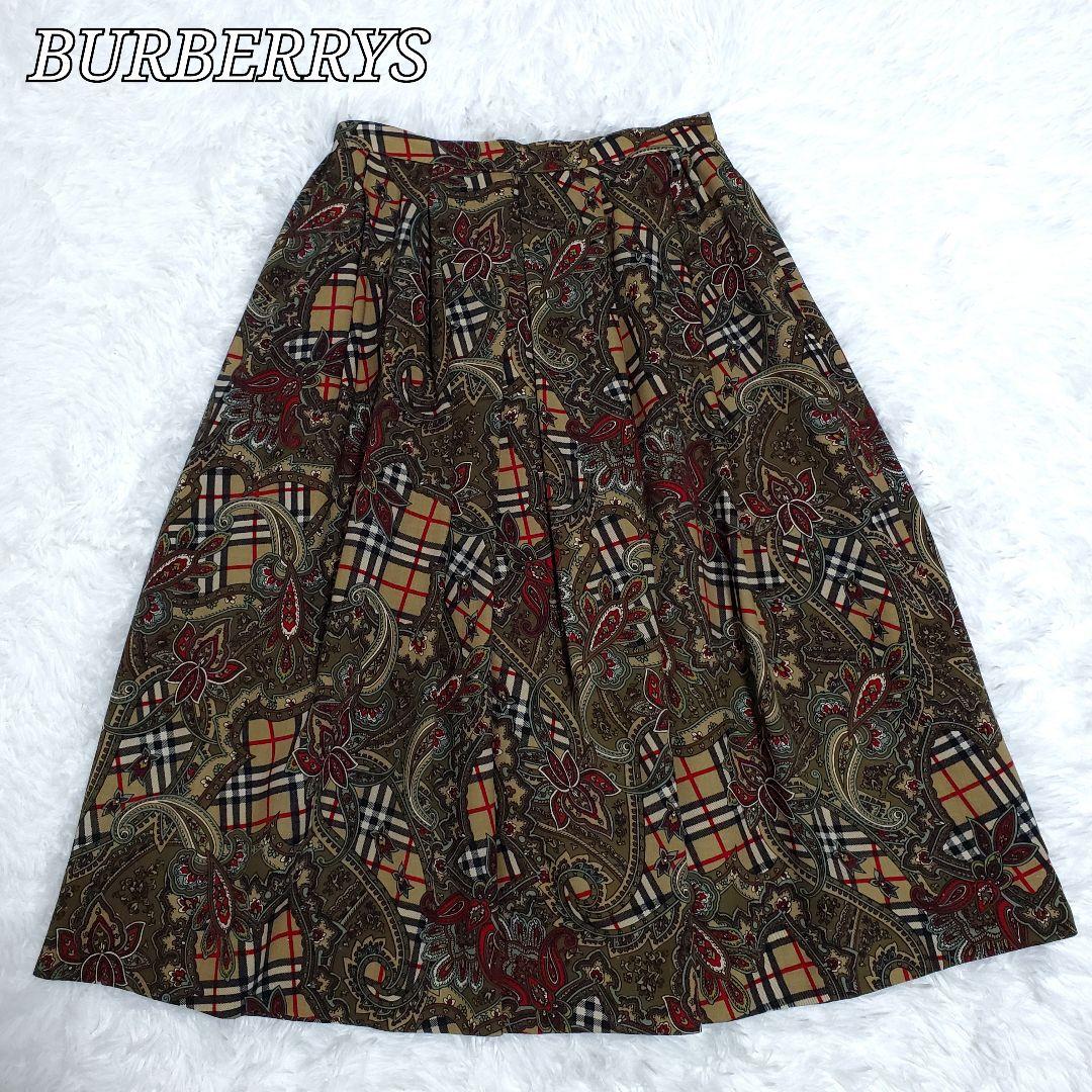 美品希少✨BURBERRY　総柄　スカート　ノバチェック　ペイズリー
