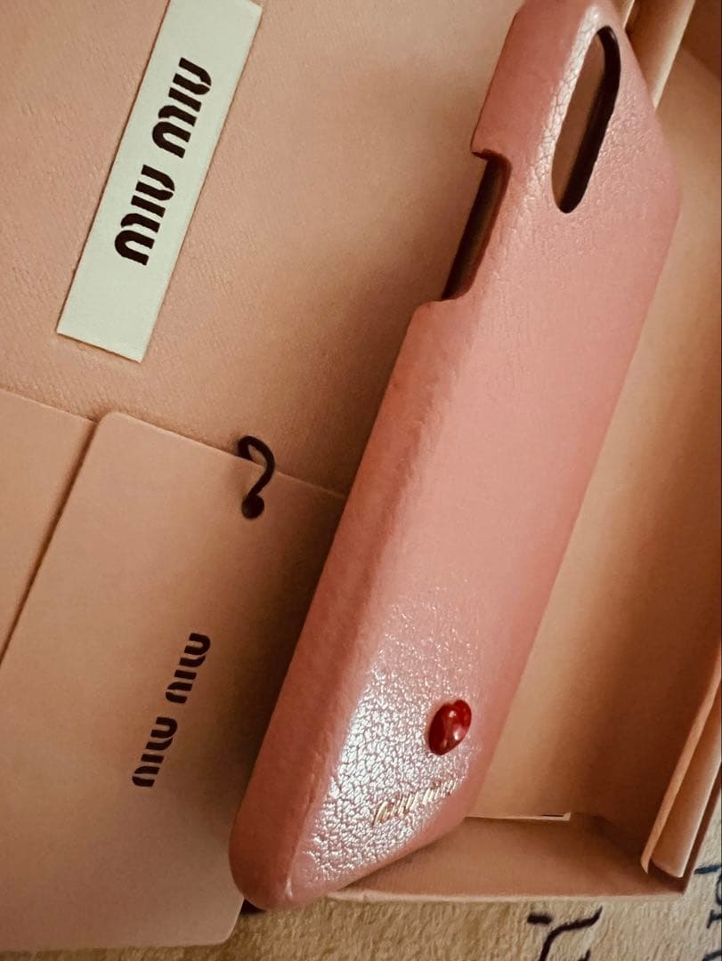 正規　MIUMIU miumiuiPhoneX XSカバー 色 ピンク