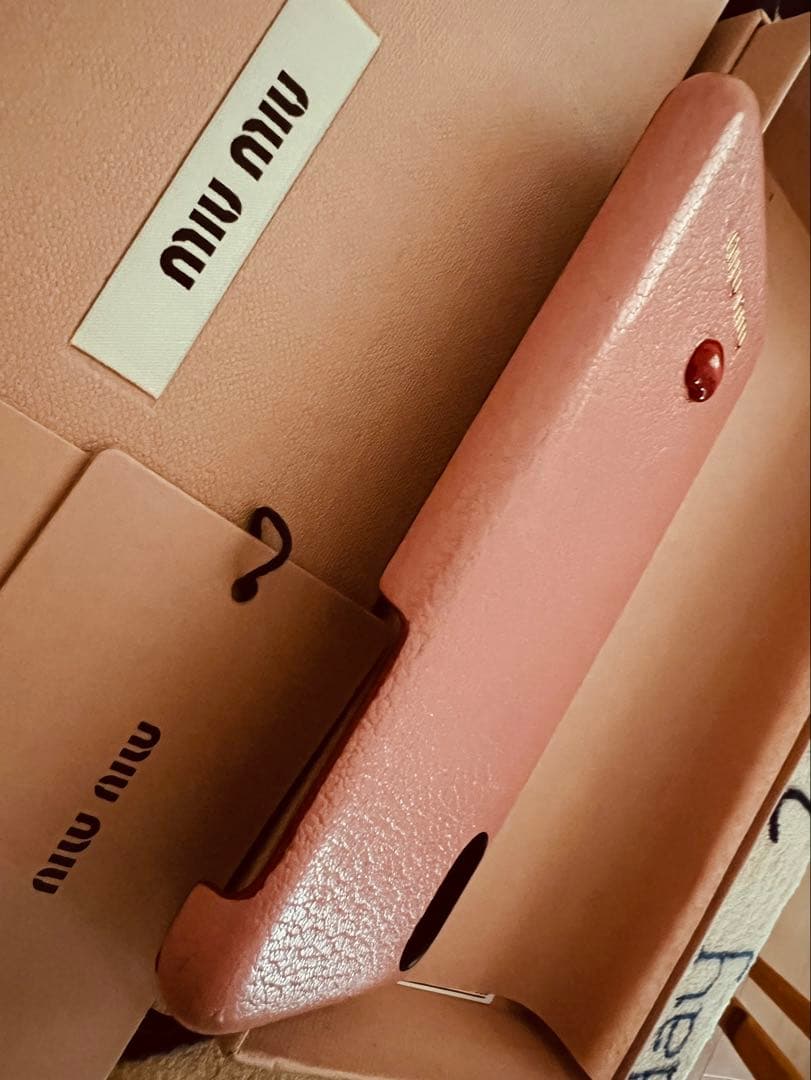 正規　MIUMIU miumiuiPhoneX XSカバー 色 ピンク