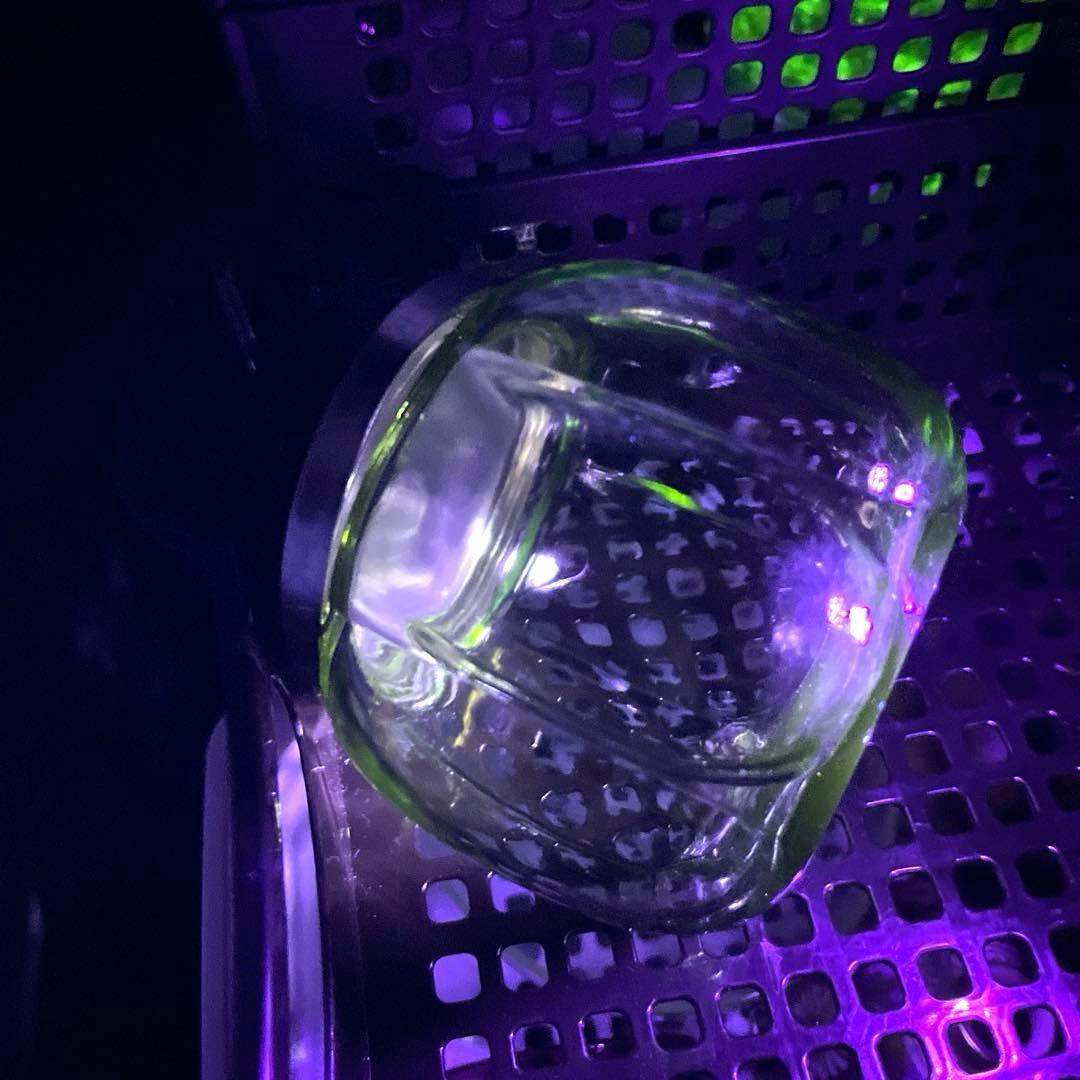 骨董　時代ガラス　希少　南京型　小振り　飴屋瓶　キャンディポット 小物入れ