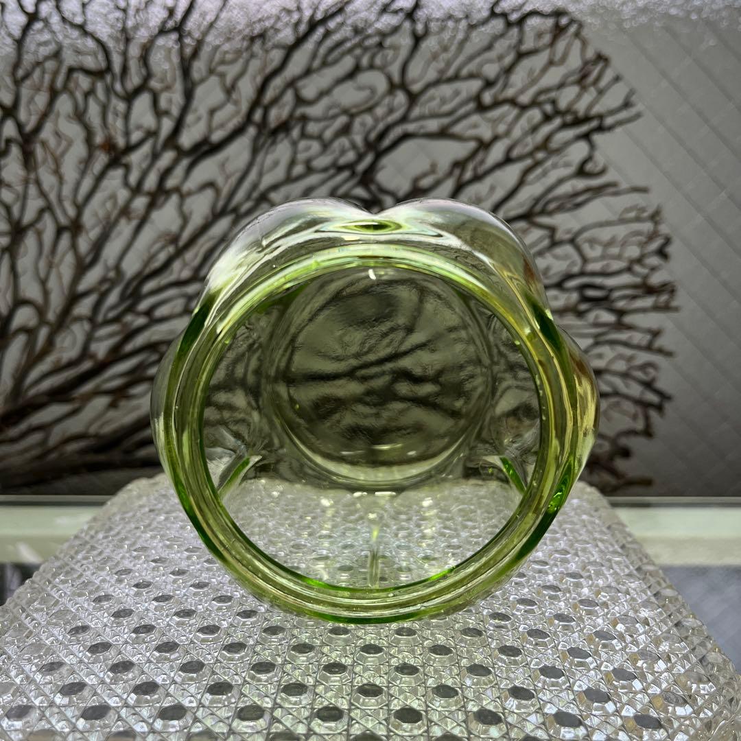 骨董　時代ガラス　希少　南京型　小振り　飴屋瓶　キャンディポット 小物入れ